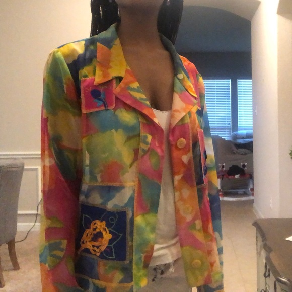 Howard wolf, colorful oversized button up. - Picture 2 of 3